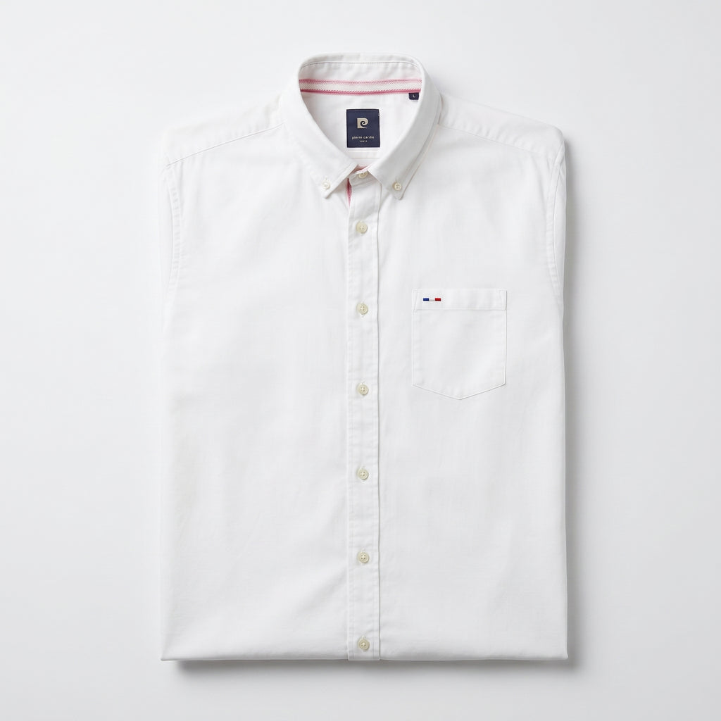 Pierre Cardin Men's White Oxford Button Down Shirt