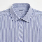 Dunnes Stores Men's Blue Striped Stretch Shirt