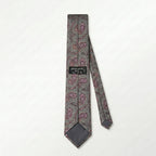 Pierre Cardin Vintage Sage Mauve Paisley Silk Tie