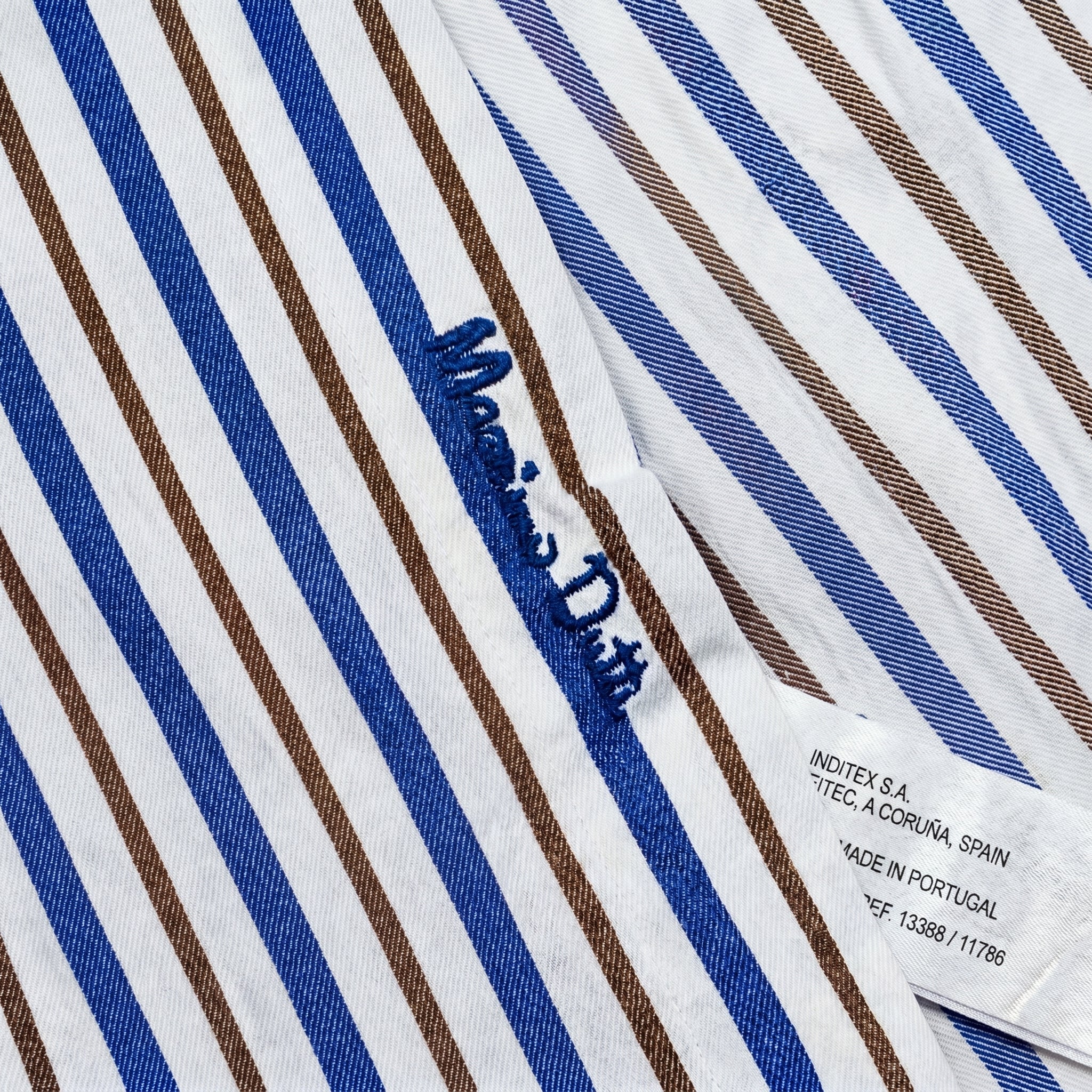MASSIMO DUTTI Men's Striped Button Down Shirt
