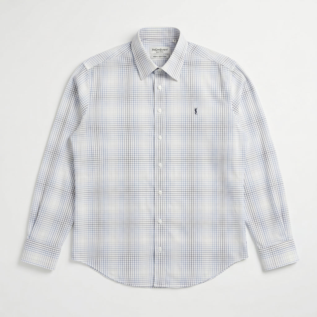 Yves Saint Laurent Pour Homme Grid Check Shirt