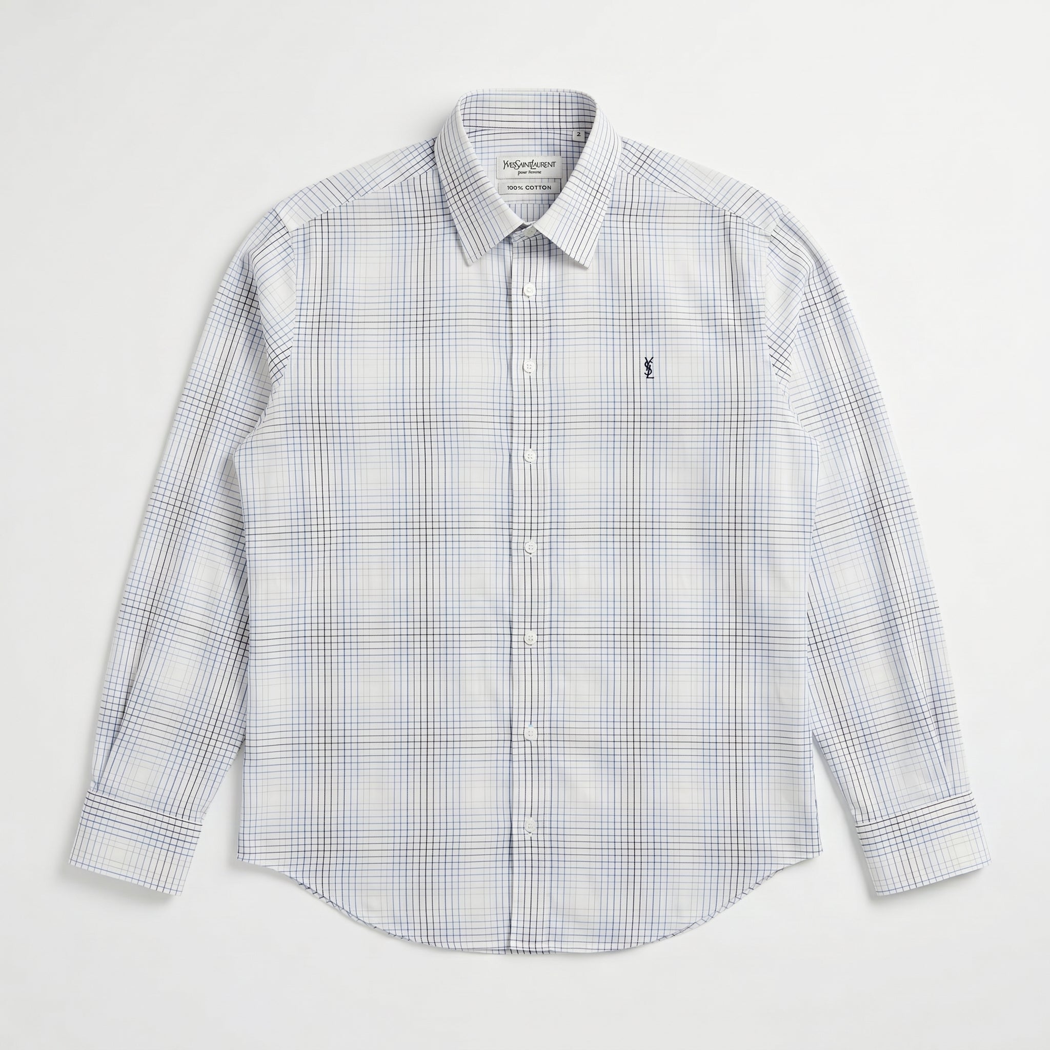 Yves Saint Laurent Pour Homme Grid Check Shirt