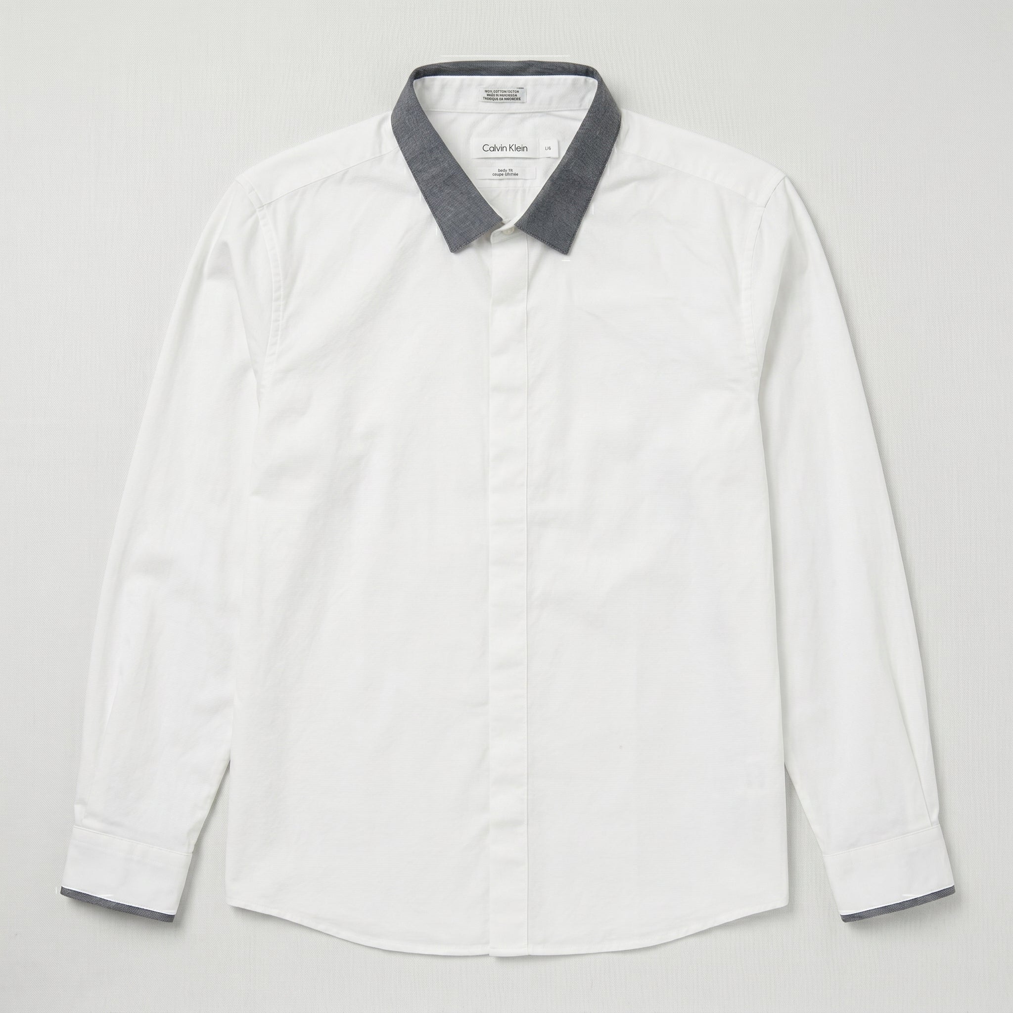CALVIN KLEIN Men's 100% Cotton Dress Shirt