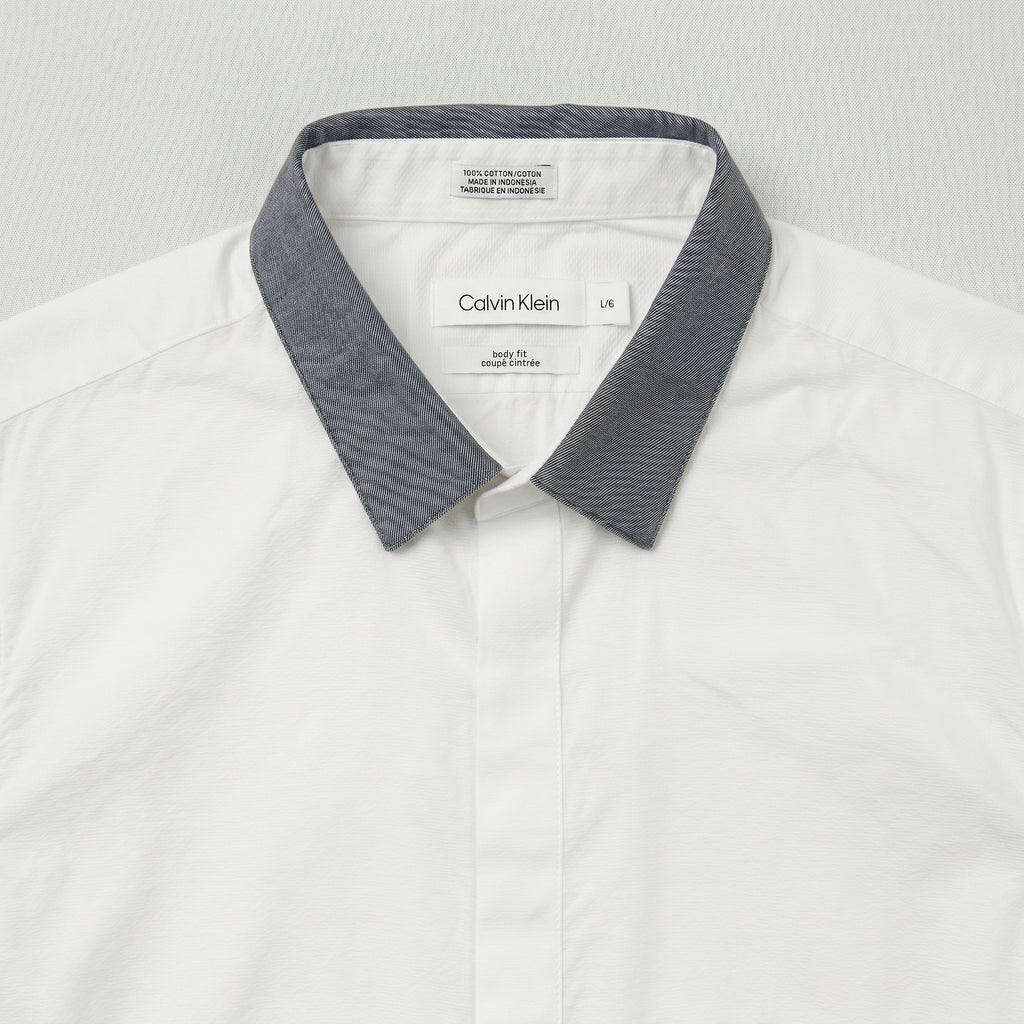 CALVIN KLEIN Men's 100% Cotton Dress Shirt