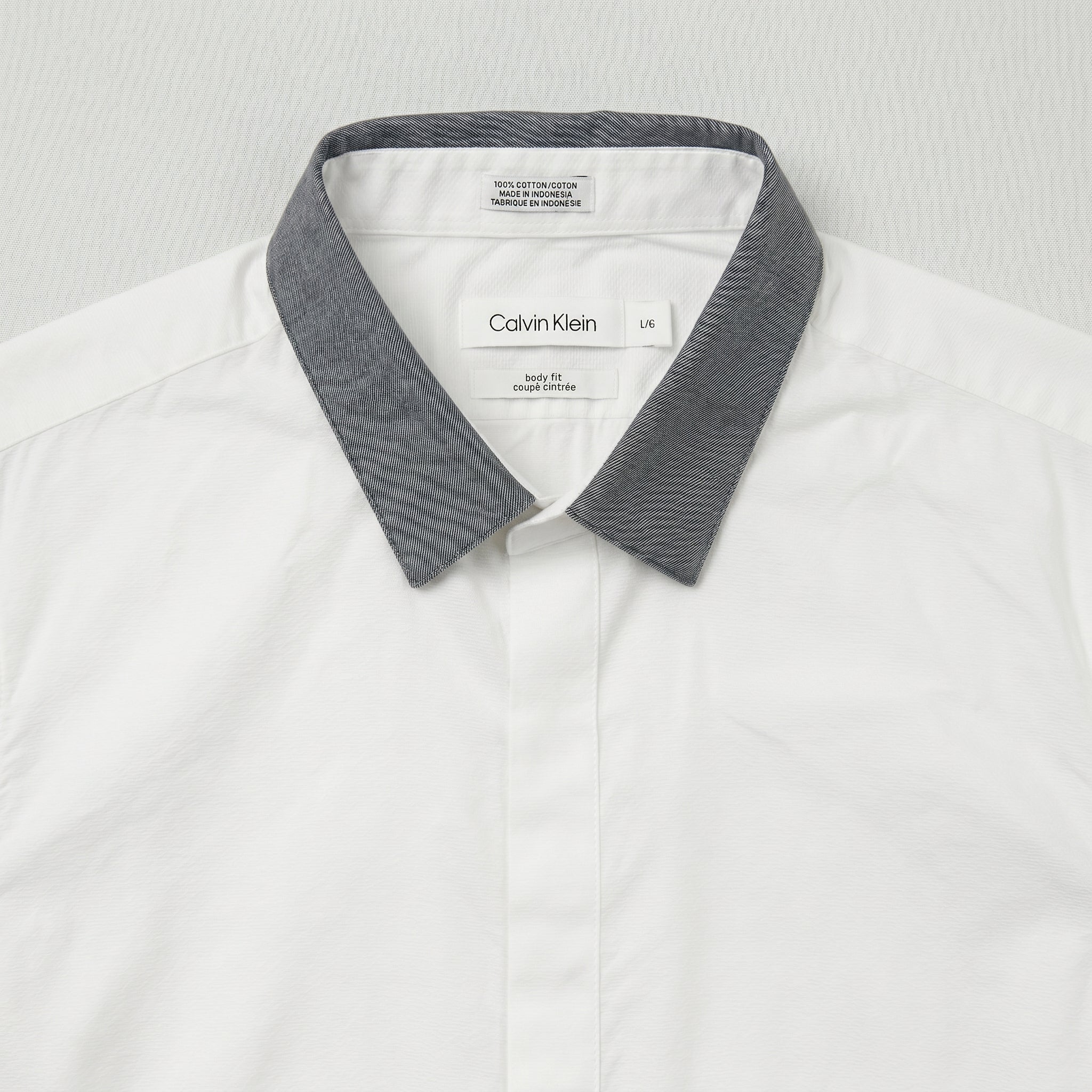 CALVIN KLEIN Men's 100% Cotton Dress Shirt