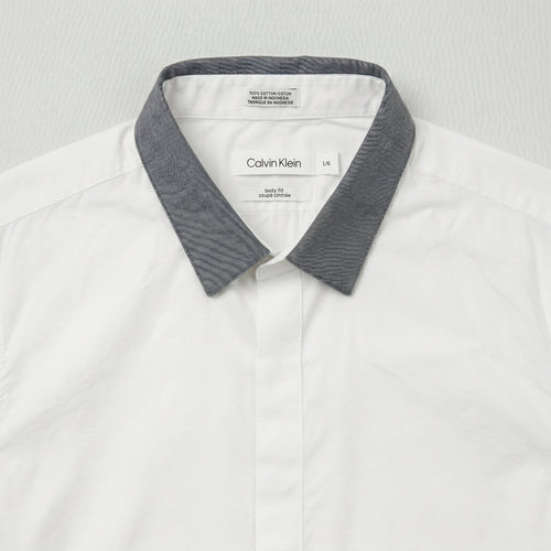 CALVIN KLEIN Men's 100% Cotton Dress Shirt