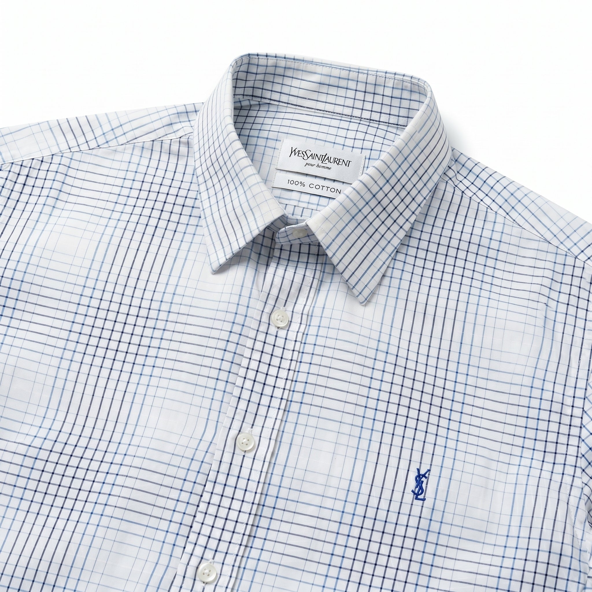 Yves Saint Laurent Pour Homme Grid Check Shirt