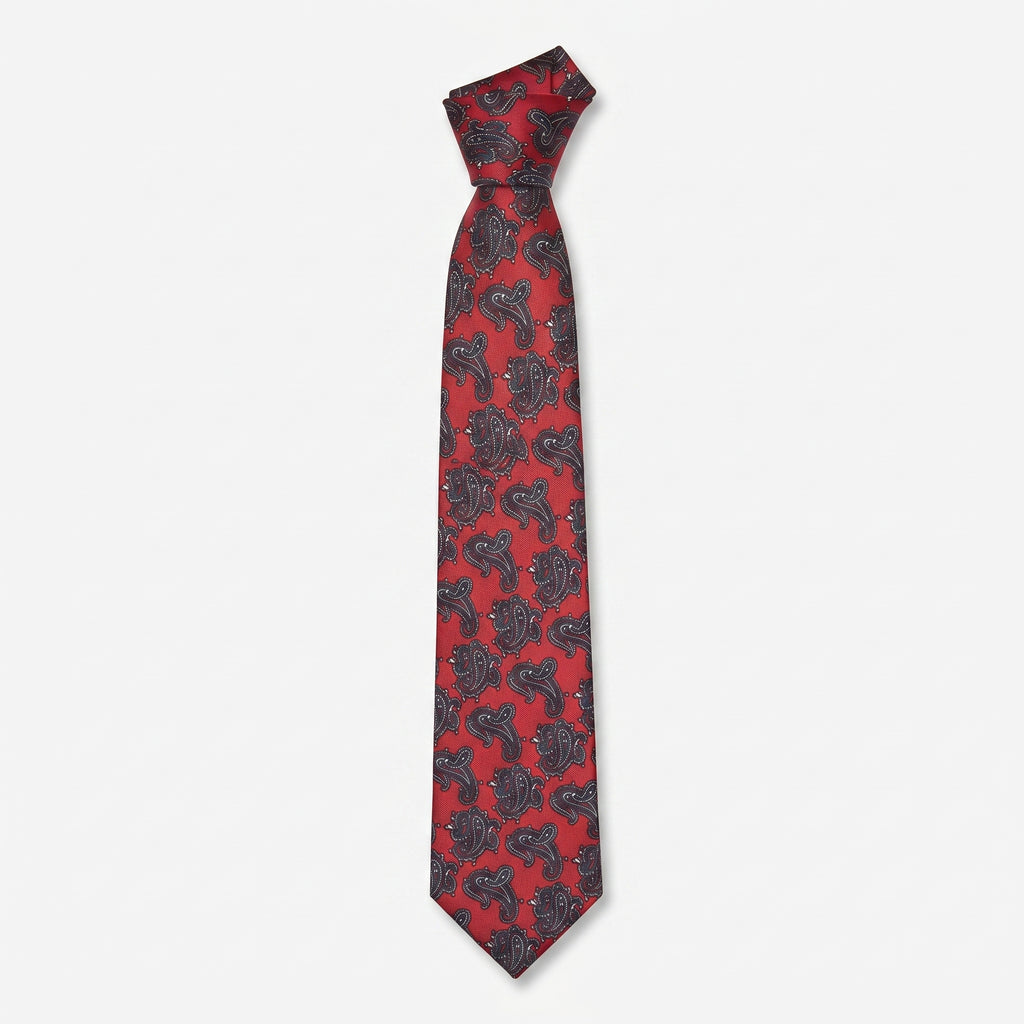 Burton Classics Vintage Burgundy Baroque Paisley Tie